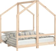vidaXL Cadru de pat pentru copii, 2x(70x140) cm, lemn masiv de pin