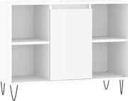 vidaXL Dulap pentru baie, alb extralucios, 80x33x60 cm, lemn compozit
