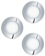 Eglo 98635 - Set de 3 aplice LED pentru baie FUEVA, 1xLED/2,8W/230V, IP44, crom
