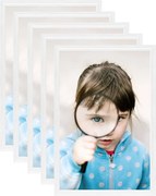 vidaXL Rame foto colaj pentru masă, 5 buc. alb, 21x29,7 cm, MDF