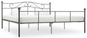 vidaXL Cadru de pat, gri, 180 x 200 cm, metal