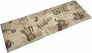 vidaXL Covor de bucătărie lavabil Coffee, maro, 60x180 cm, catifea