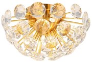 Plafoniera din metal auriu cu cristale K9 VIRINA