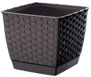 Ghiveci plastic Ratolla Square, antracit