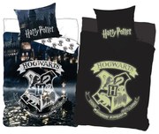 Harry Potter Hogwarts lenjerie de pat fosforescentă 140×200cm, 70×90 cm