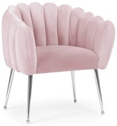 Scaun Lili roz/silver – H81 cm