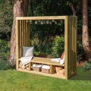 Pergola cu banca din lemn Sicilia