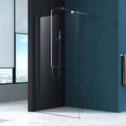 Paravan de dus tip Walk-in Fluminia Foxy 80x200 cm profil crom Easy Clean