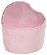 Puf pentru copii roz deschis cu tapițerie din catifea Lil Sofa – Roba