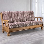 Huse bielastice OCEANO NOU bordo-maroniu 3fotoliu cu manere de lemn (l. 150 - 200 cm)