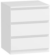 HOMCOM Comodă 3 sertare cu închidere silențioasă Comodă pentru living Birou Stil modern 45x40x52,8 cm Alb | Aosom Romania