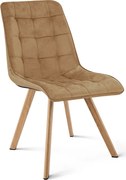 Scaun de dining CIEZA VELVET, maro