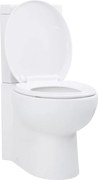 vidaXL Vas toaletă din ceramică, WC baie de colț, alb