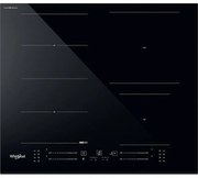 Plita vitroceramica cu inductie incorporabila Whirlpool WF S5060 CPBF, 7200W, 4 zone, 18 trepte, Chef Control, FlexiCook, Negru