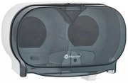 Dozator pentru 2 role de hartie igienica fara tub Merida, alb/negru