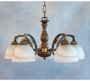 Lustra rustica suspendata cu 5 brate design italian 5920