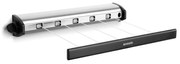 Uscator de rufe rabatabil Brabantia Pull-out 90300176, 22 m, Montare pe perete, Blocare automata, Rezistent la coroziune, Negru/Inox