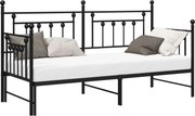 vidaXL Cadru de pat de zi Negru 80 x 200 cm Oțel