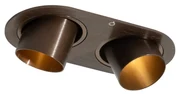Spot integrat rotunjit bronz închis GU10 35mm orientabil 2 lumini - Installa