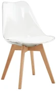 Scaun sufragerie Bralla 2 (transparent + fag + alb) . 1116244