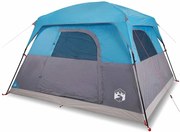 vidaXL Cabină cort de camping, 4 persoane, albastru, impermeabil