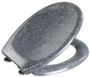 WENKO 18902100-WC Capac WC OTTANA 44,5 x 37,5 cm, granit/gri/argintiu