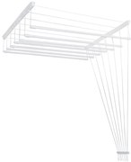 JAKS Uscător de rufe de tavan 7 tije alb Lungime: 80 cm