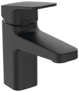 Baterie lavoar Ideal Standard Ceraplan H75 negru mat cu ventil Pop-Up metalic