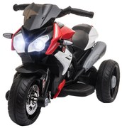 Motocicleta Electrica HOMCOM Copii 3-5 Ani cu Lumini Muzica Baterie 6V Negru Rosu | Aosom Romania