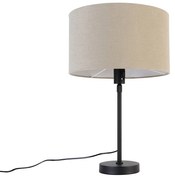 Lampa de masa neagra reglabila cu abajur maro deschis 35 cm - Parte