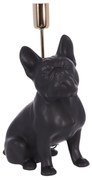 Lampa ceramica Bulldog negru mat h 35 cm