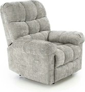 Fotoliu recliner AMORE, gri, stofa, 105x100x86 cm
