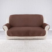 Cuverturi cu braţe, bej/maro fotoliu triplu