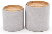 Set taburete gri deschis INDRE