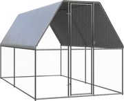 vidaXL Coteț de păsări pentru exterior, 2x4x2 m, oțel galvanizat