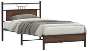 vidaXL Cadru pat fără saltea stejar maro 100x200 cm lemn prelucrat
