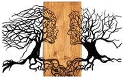 Decorațiune de perete din lemn/din metal 92x58 cm Tutku – Wallity