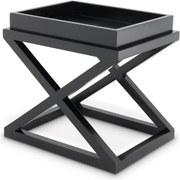 Masuta laterala design modern McArthur negru 61x48cm 105455 HZ