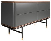 Comoda deosebita design LUX Dark Grey-Walnut 140x45cm