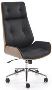 Scaun de birou Webster negru/nuc H122 cm