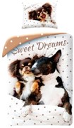 Animale Sweet Dreams Set Lenjerie cu Căței 140×200cm, 70×90 cm