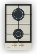 Klarstein Victoria Domino, plită pe gaz, 2 arzătoare, arzătoare Sabaf, plită ceramică, design retro