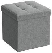 Taburet cu spatiu de depozitare OTTOMAN 30x30 cm, gri