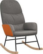 vidaXL Scaun balansoar, gri deschis, material textil