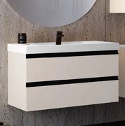 Set mobilier baie (masca suspendata cu 2 sertare si lavoar) Kolpa San Harmony 120x48xH61, gri deschis