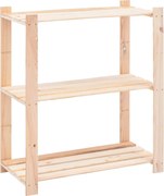 vidaXL Raft depozitare 3 niveluri, 80x38x90cm, lemn masiv pin, 150kg