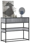 vidaXL Măsuță consolă, gri sonoma, 90x35x80 cm, lemn prelucrat