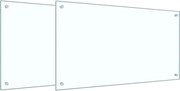 vidaXL Panou de bucătărie 2 pcs Transparent 90 x 50 cm
