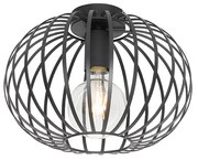 Plafoniera de design neagră 30 cm - Johanna