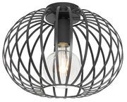 Plafoniera de design neagră 30 cm - Johanna